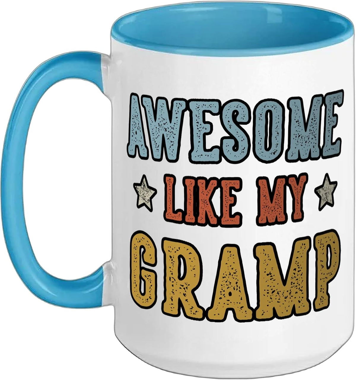 Awesome Like My Gramp Fathers Day Retro Grandpa Christmas Ceramic Mug