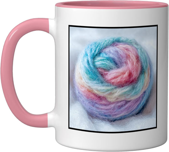 Crochet Yarn Ball Knitting Crafter Ceramic Mug