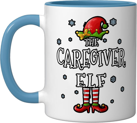 Caregiver Elf Squad Funny Christmas Ceramic Mug