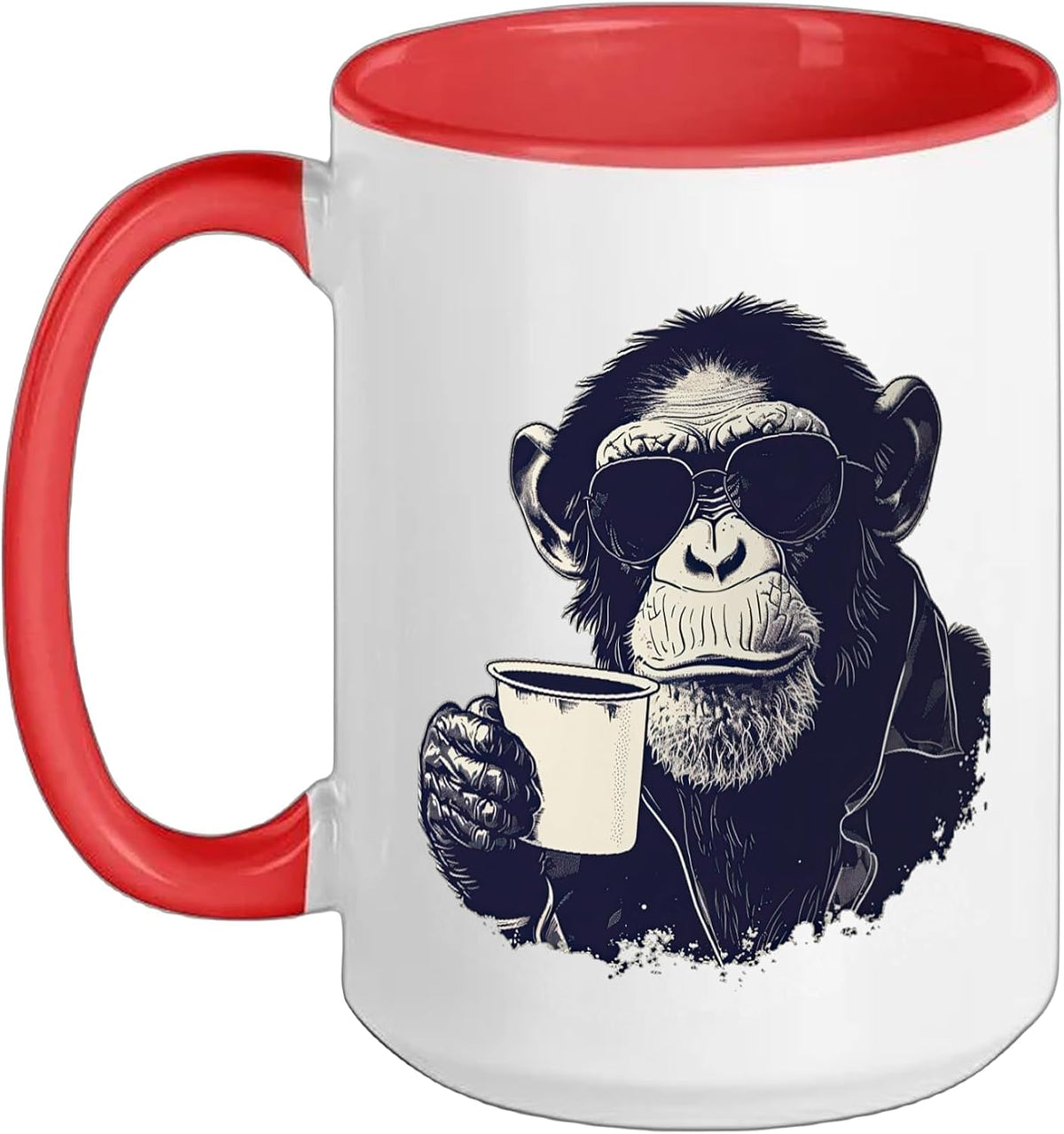 Monkey With Cool Sunglasses And Of Coffee Ape Monkeys Ceramic Mug