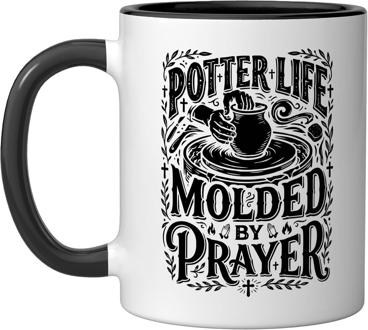 Christian Potter Jesus Christ Clay Wheel Kiln Pottery Ceramic Mug