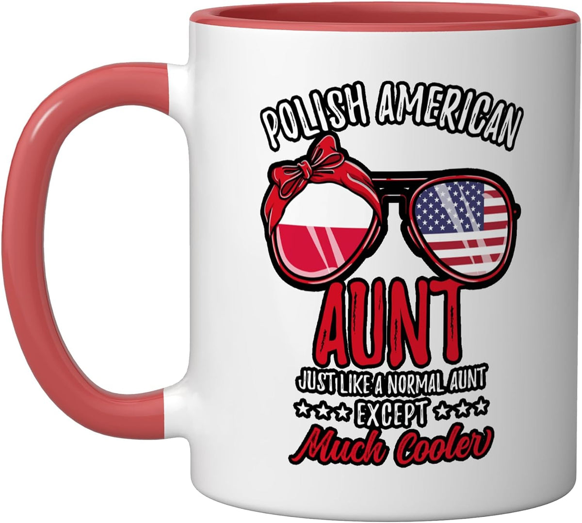 Cool Polish American Aunt Sunglasses Polish Roots Ceramic Mug