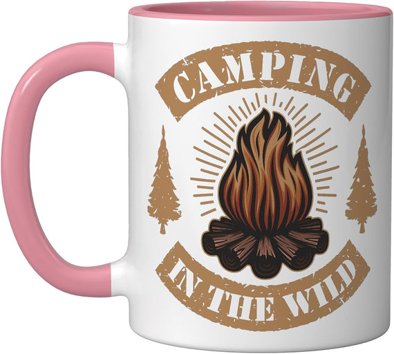 Camping In The Wild Campgrounds Glamping Backpacking Ceramic Mug