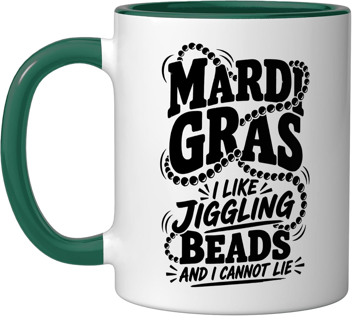 New Orleans Carnival Lover Mardi Gras Beads Humor Ceramic Mug