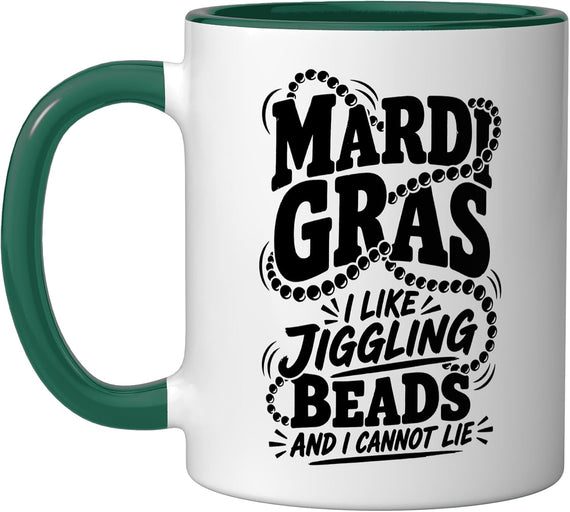 New Orleans Carnival Lover Mardi Gras Beads Humor Ceramic Mug