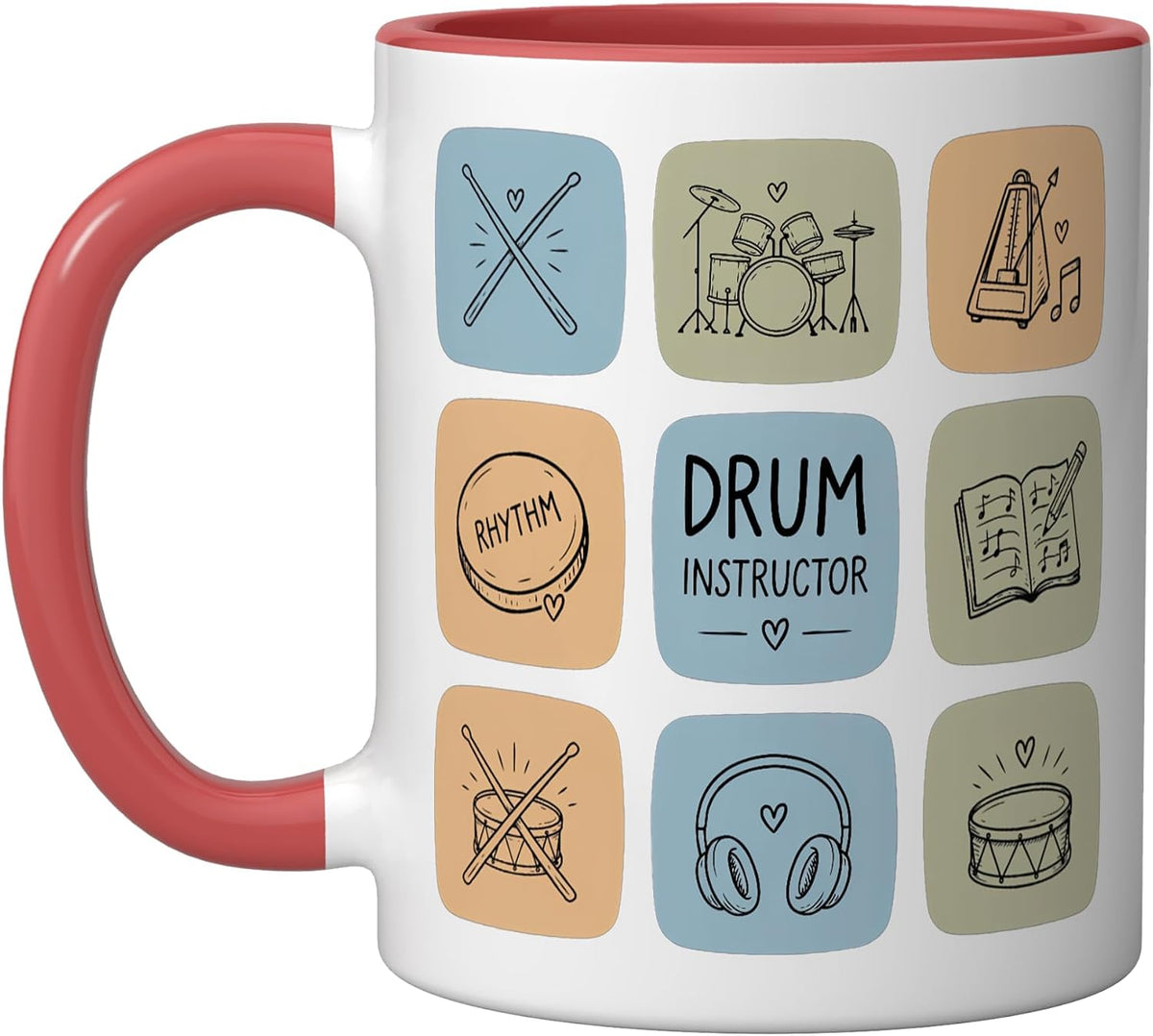 Drum Instructor Rhythm Teacher Percussionist Coach Ceramic Mug