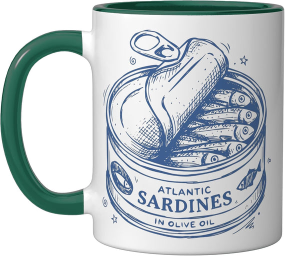 Sardine Tinned Fish Graphic Sardines Ceramic Mug