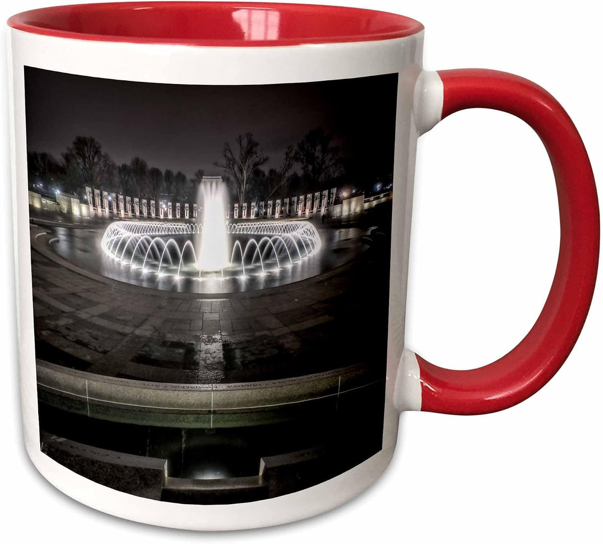 World War 2 Memorial At Night In Washington Dc Ceramic Mug