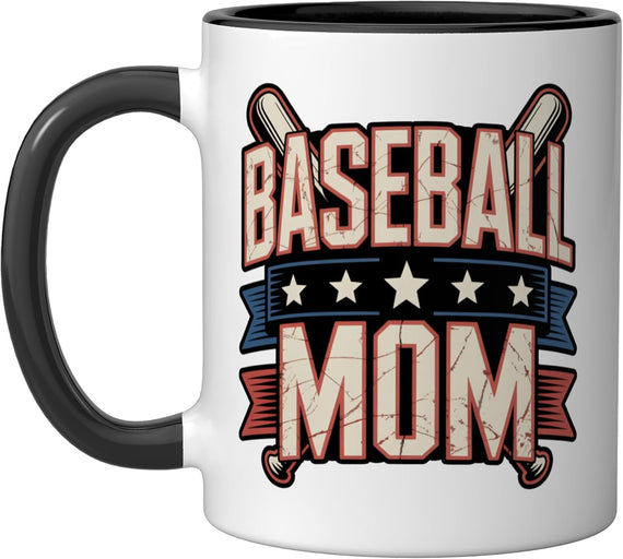 Baseball Mom Christmas Ceramic Mug
