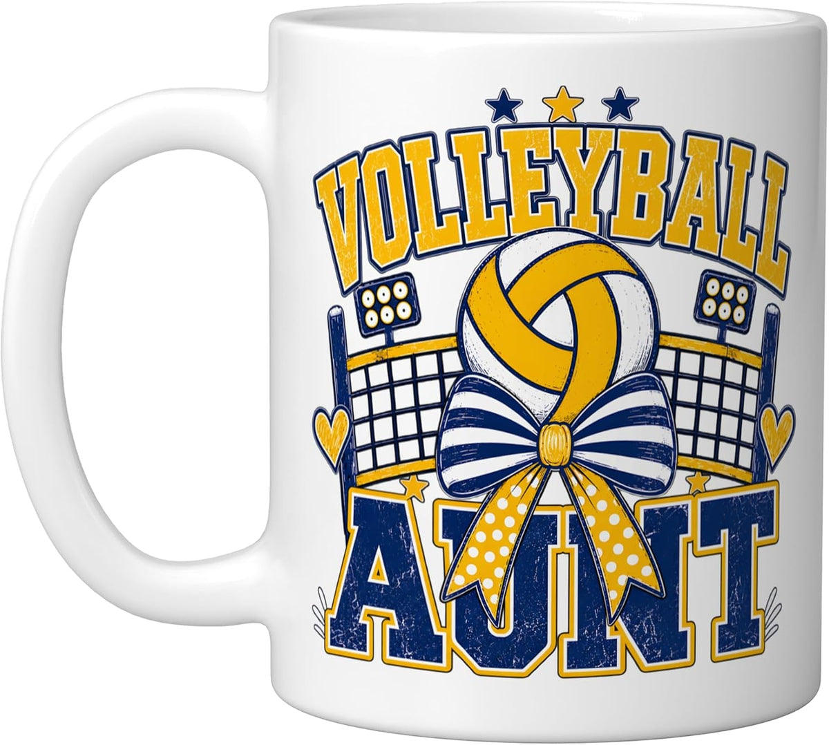 Volleyball Aunt Proud Volleyball Auntie Game Day Ceramic Mug