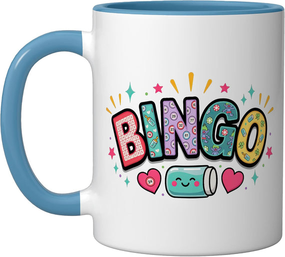 Bingo Game Hall Traditional Lottery Player Gambling Play Ceramic Mug