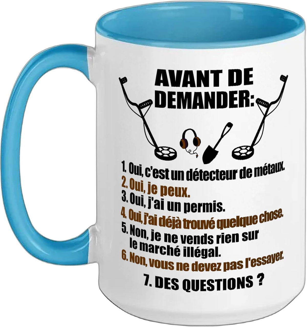 Detectorists Metal-Detectoring French-Canada Detecting Ceramic Mug
