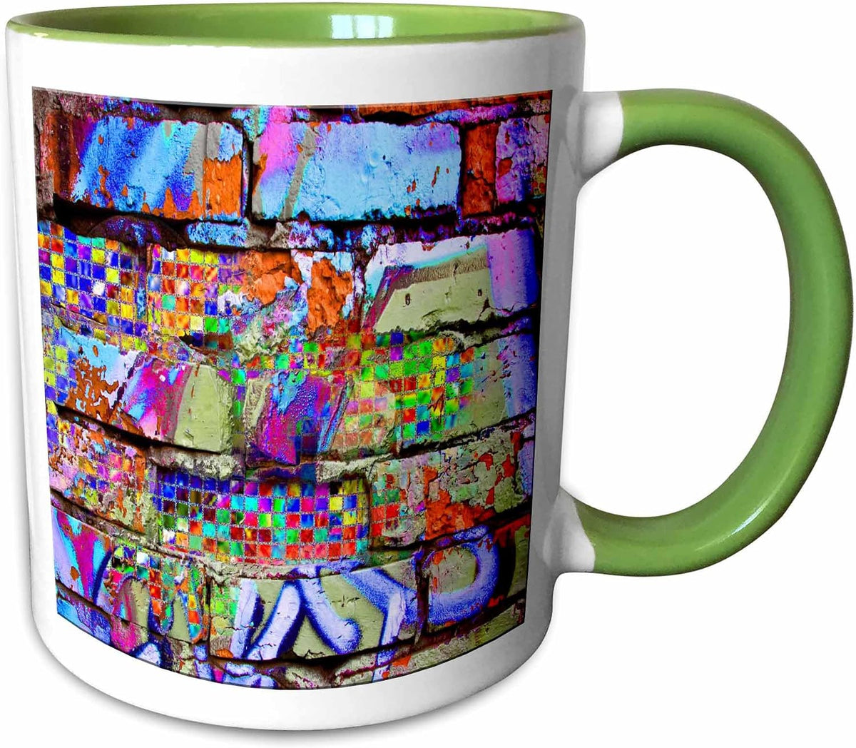Abstract Graffiti Art In Rainbows Of Colors Ceramic Mug