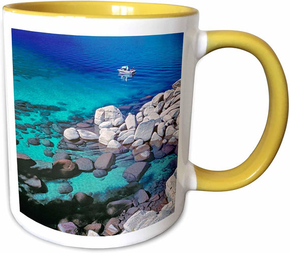 Nevada, Lake Tahoe. Fishing Boat Ceramic Mug