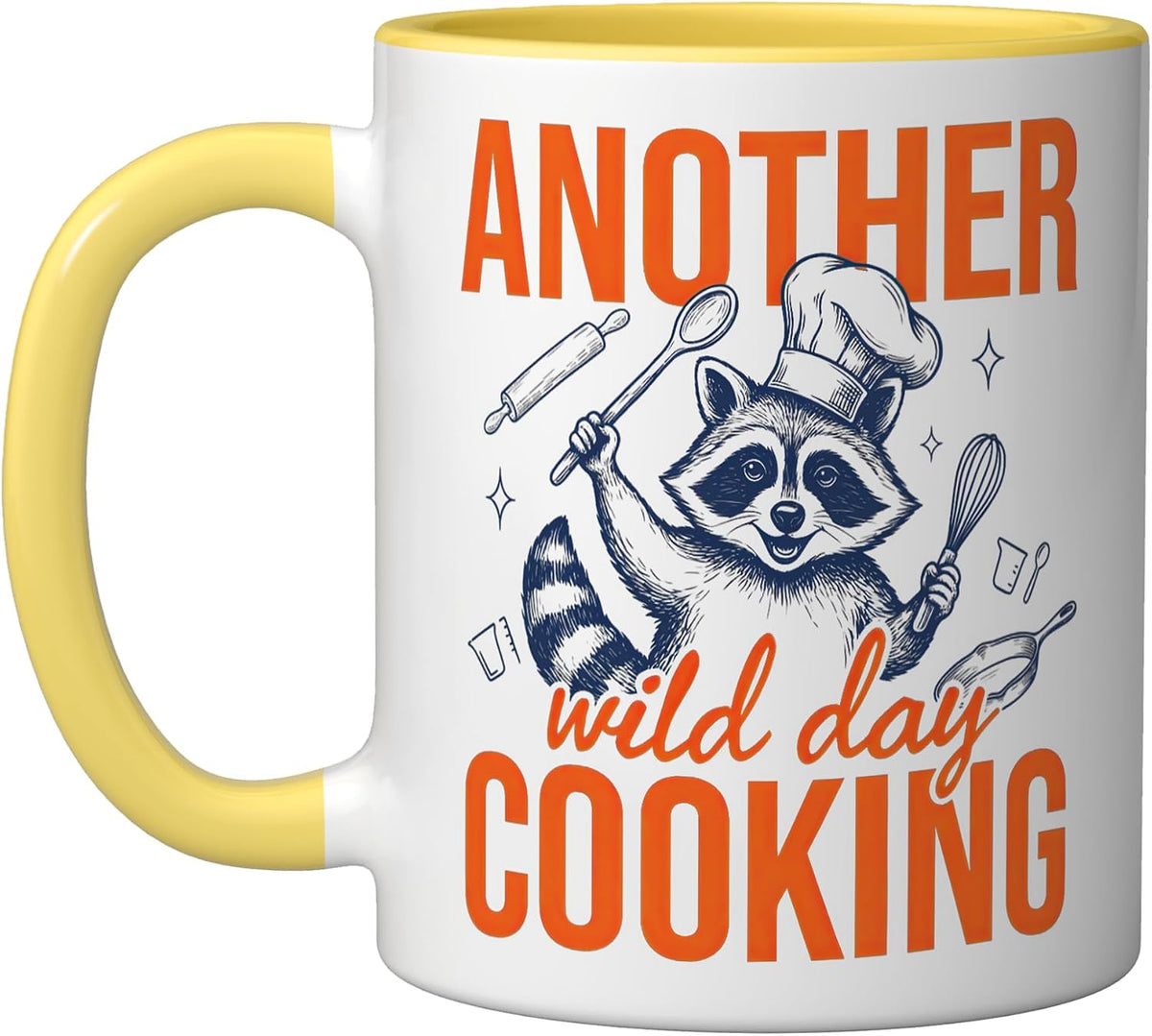 Another Wild Day Cooking Raccoon Chef Ceramic Mug