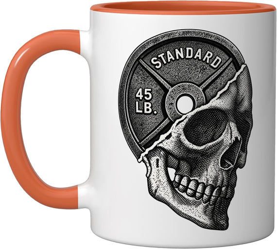 Skull Plate Gym Weightlifting Mug