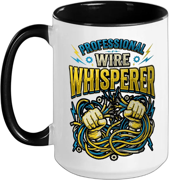 Electrician Wireman Electrical Lineman Wire Whisperer Ceramic Mug