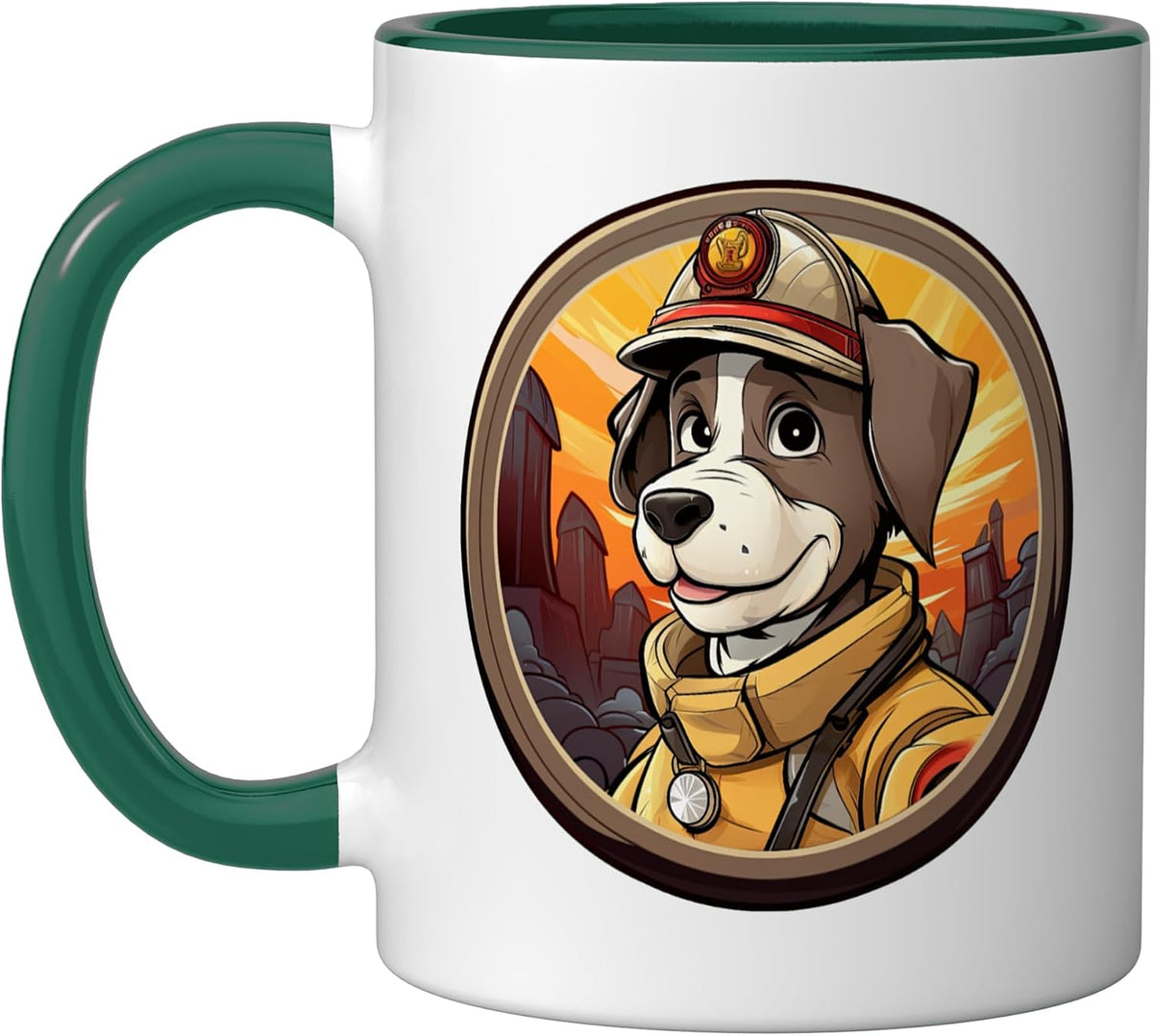 Dog Fire Brigade/Fireman Dog Ceramic Mug