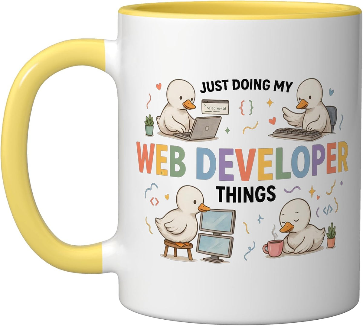 Just Doing My Web Developer Things Ducks Ceramic Mug
