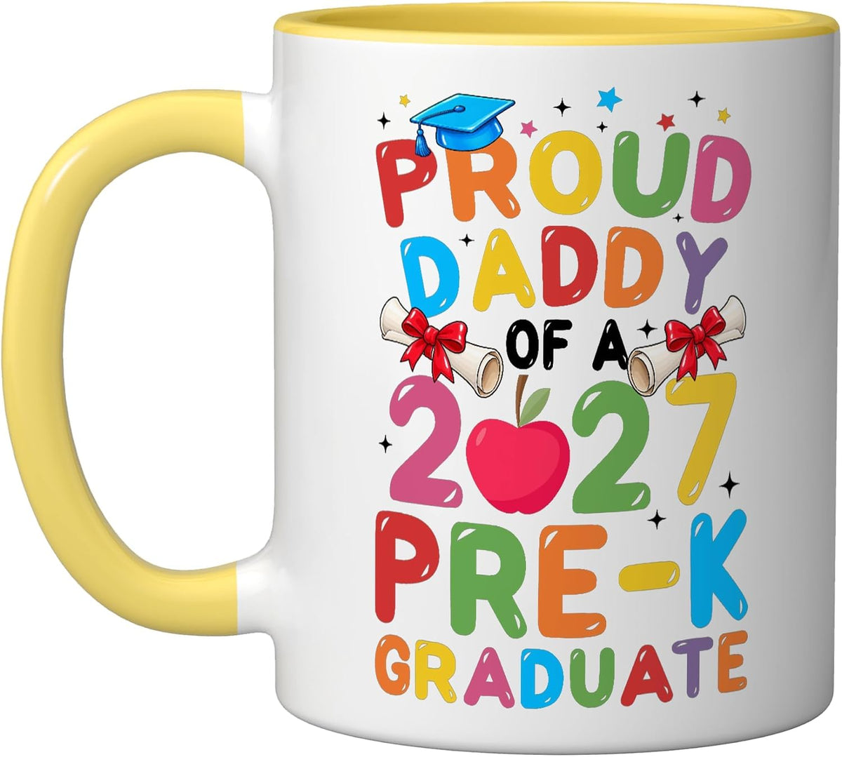 Proud Daddy Of A 2027 Pre-K Graduate Dad Christmas Ceramic Mug