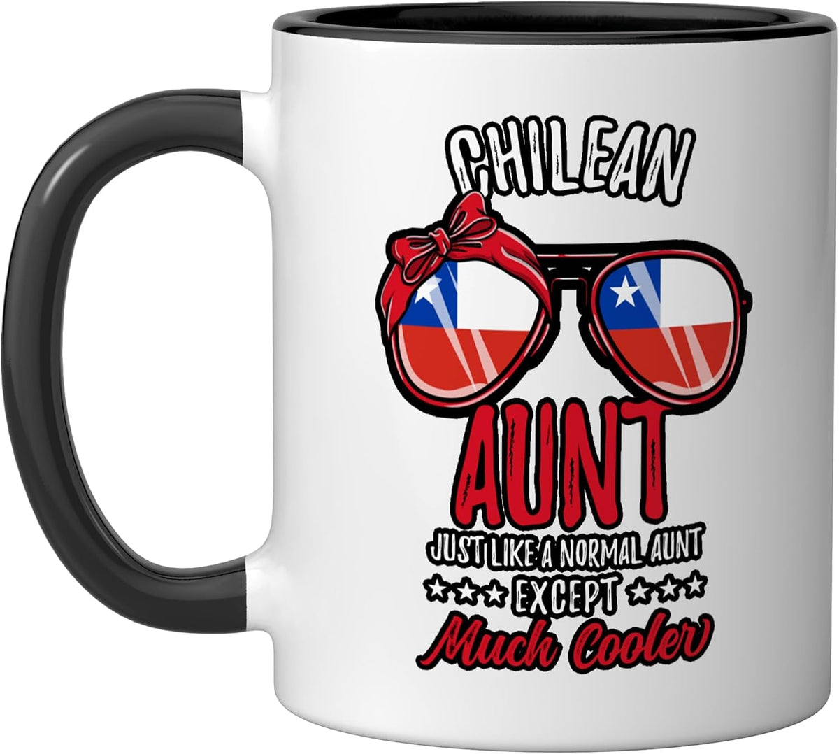 Cool Chilean Aunt Sunglasses Chilean Family Christmas Ceramic Mug