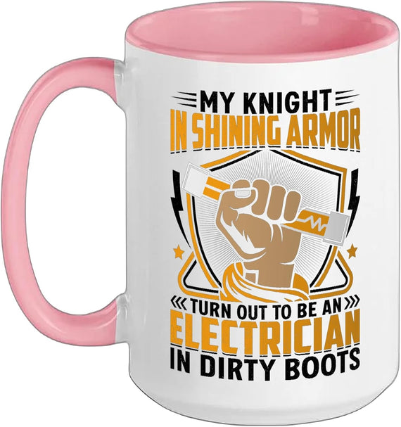 Electrical Engineer Worker Electrician In Dirty Boots Ceramic Mug