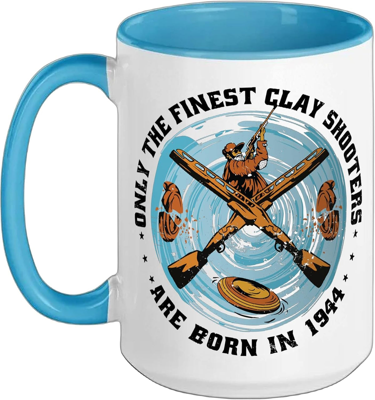 Clay Shooters Vintage 1944 Birthday Clay-Pigeons Shooting Ceramic Mug