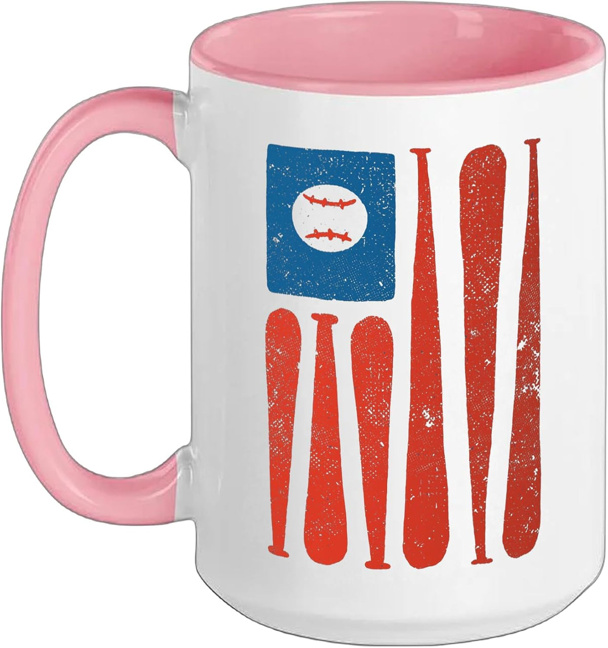United States Of America Softball Baseball Stars And Ceramic Mug