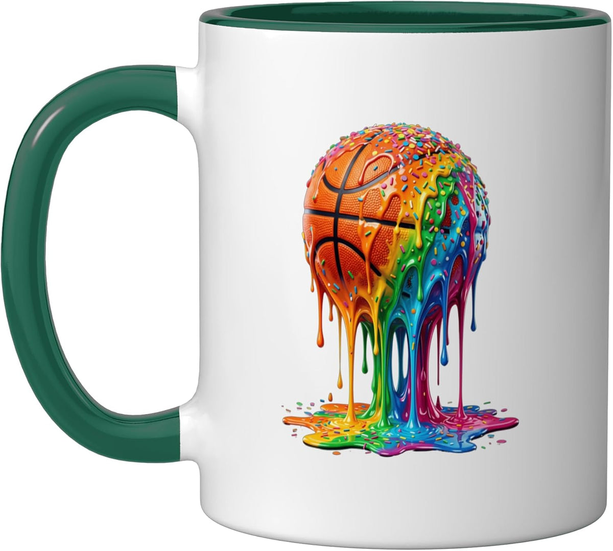 Basketball Drip Ice Cream Basketball Sport Lover Ceramic Mug
