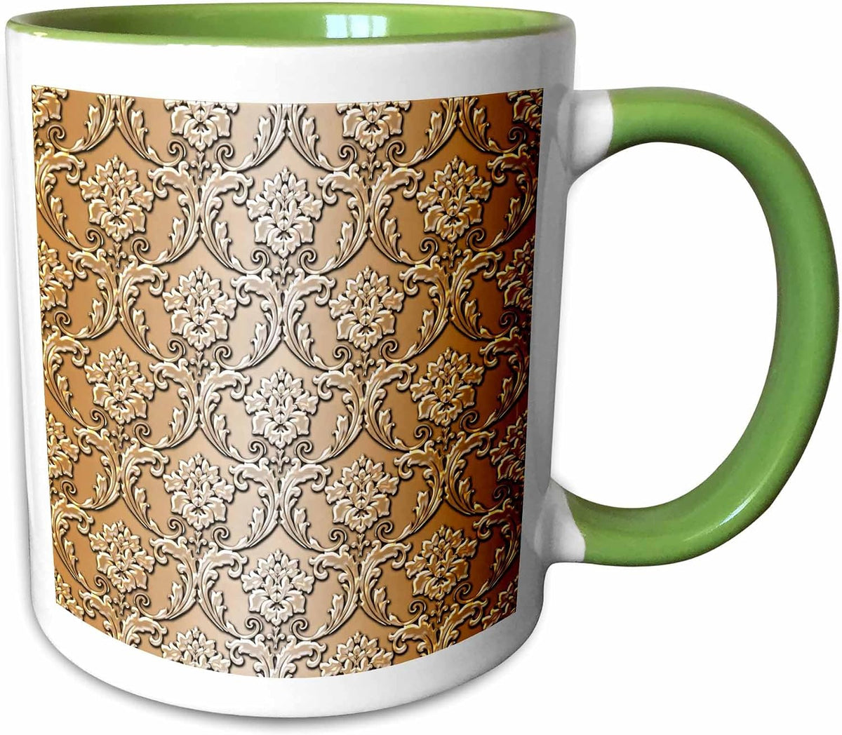 Large Shimmering Bronze Metal Effect Royal Ceramic Mug