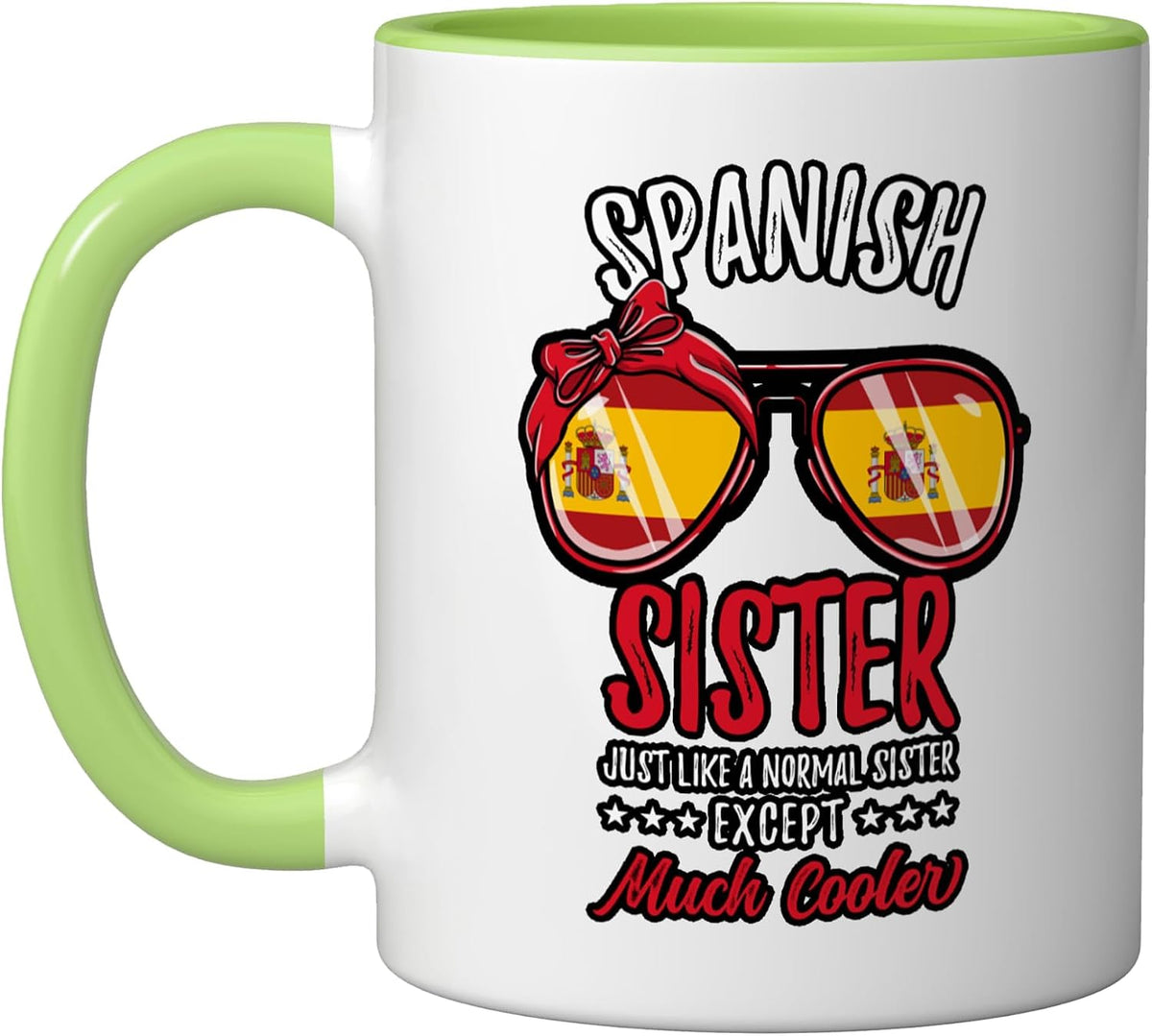 Cool Spanish Sister Sunglasses Spanish Family Christmas Ceramic Mug