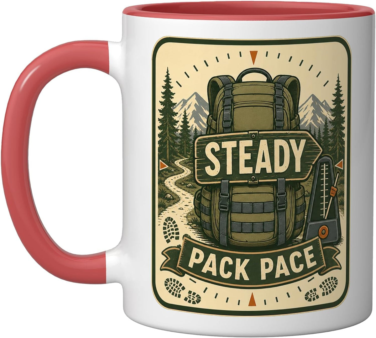 Steady Pack Pace Loaded Walking Rhythm Ceramic Mug