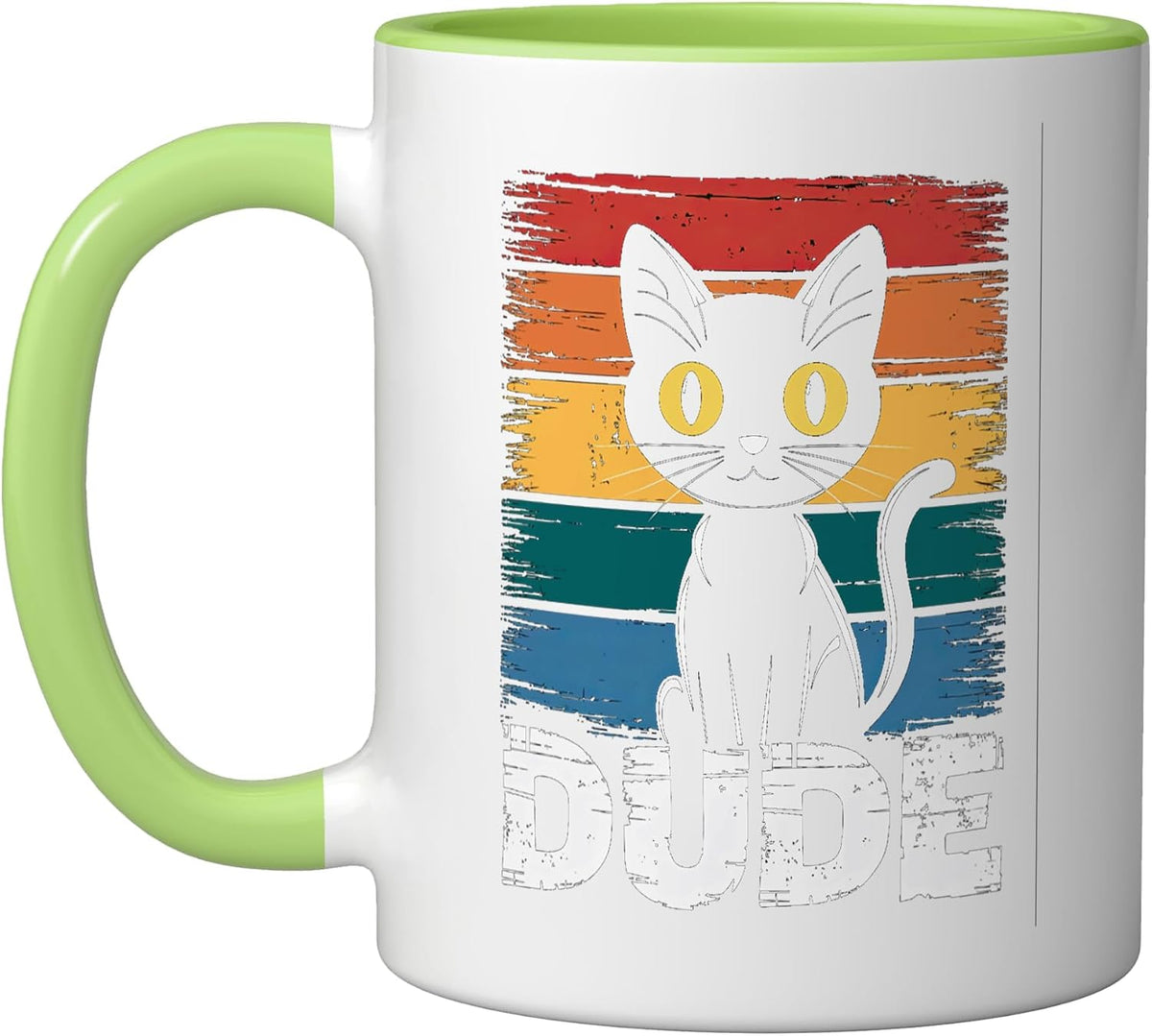 Cat Dude Cat Lovers Pet Catmom & Catdad Vintage Ceramic Mug