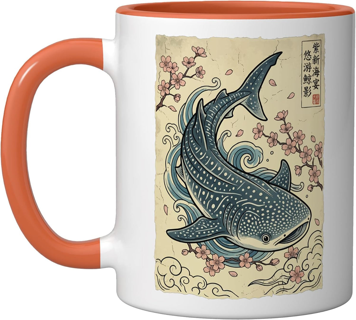 Whale Shark Japanese Ocean Ceramic Mug