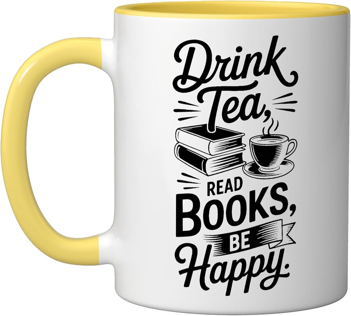 Drink Tea Read Books! Book Lover Club Ceramic Mug