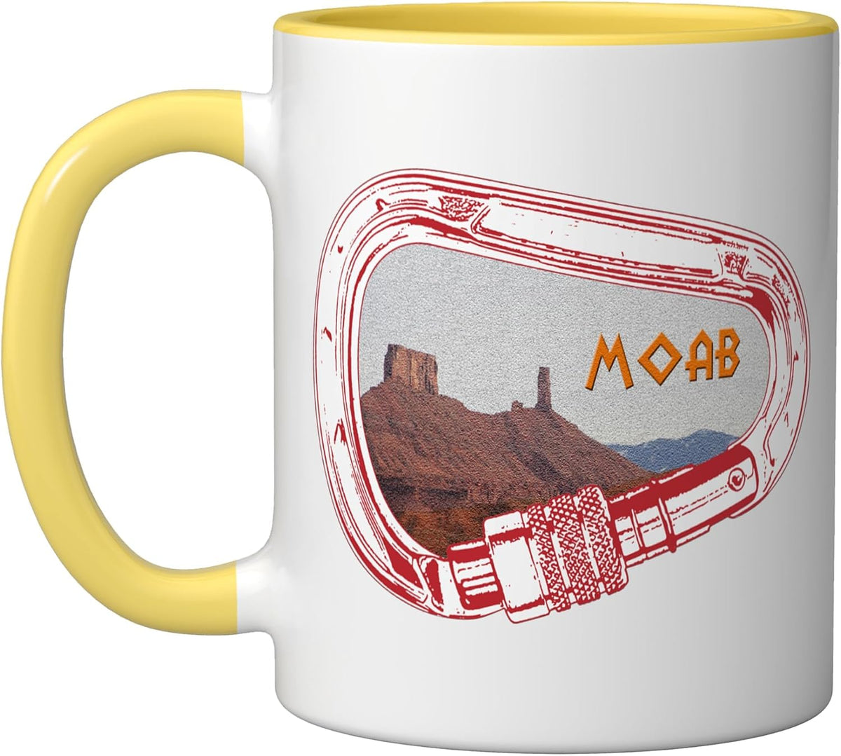 Moab Climbing Carabiner Ceramic Mug