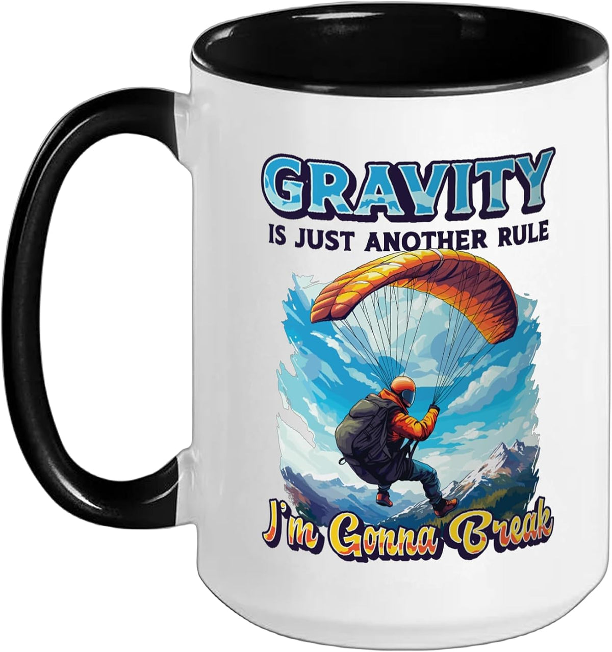 Paragliding Skydiving Parachute Paraglider Paragliding Ceramic Mug