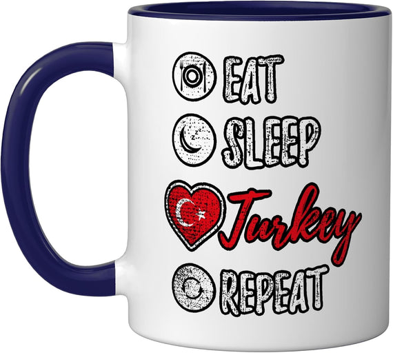 Eat Sleep Turkey Repeat Vintage Mug