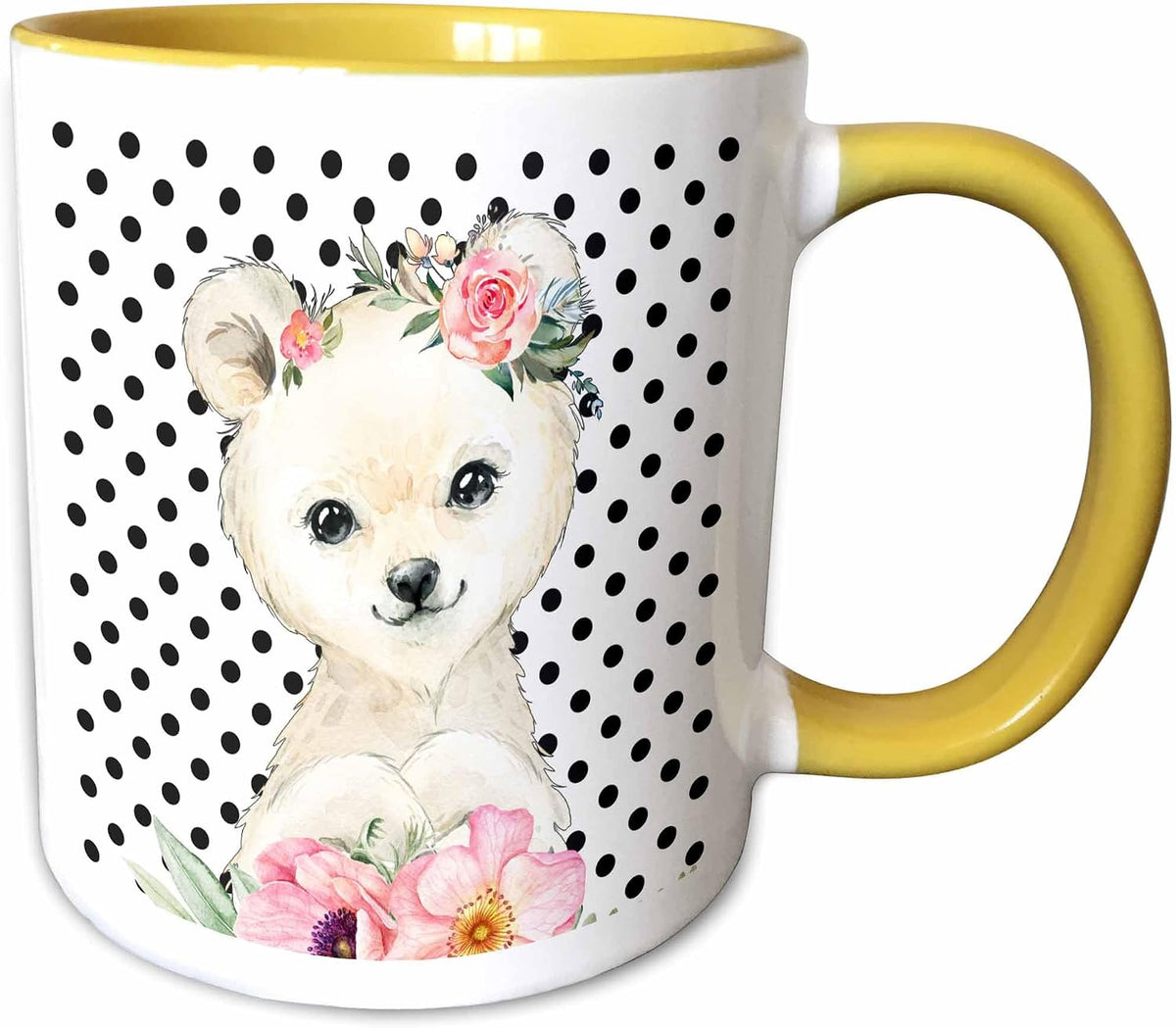 Sweet Image Of Watercolor Baby Polar Bear Ceramic Mug