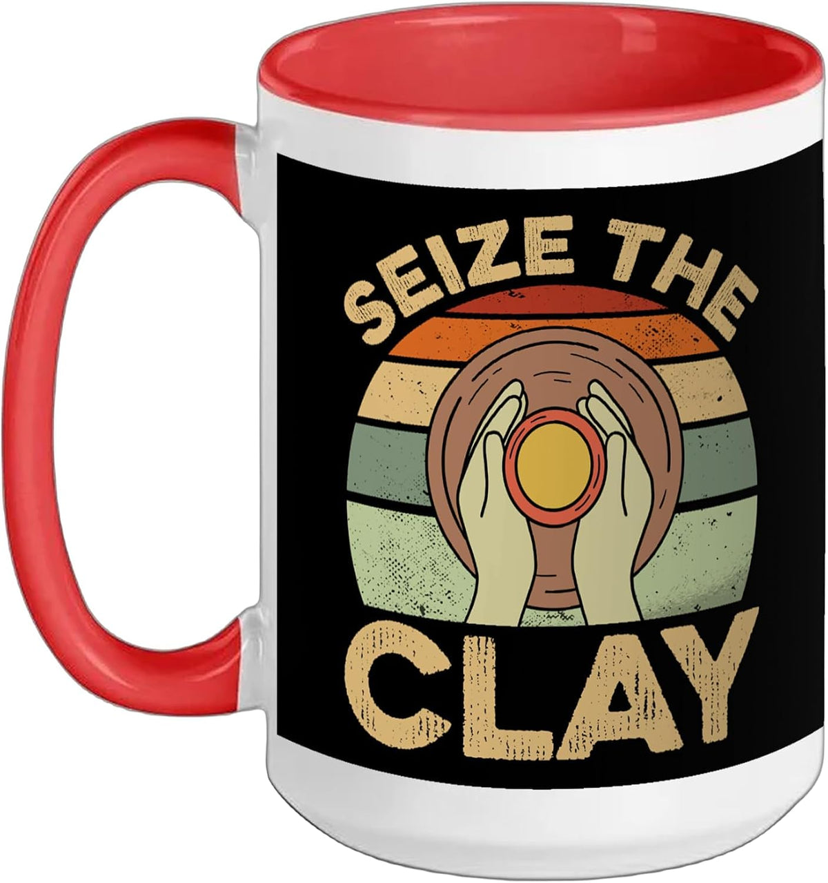 Seize The Clay - Retro Style Ceramics Artist Clay Pottery Ceramic Mug