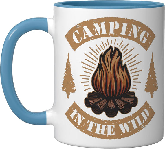 Camping In The Wild Campgrounds Glamping Backpacking Ceramic Mug