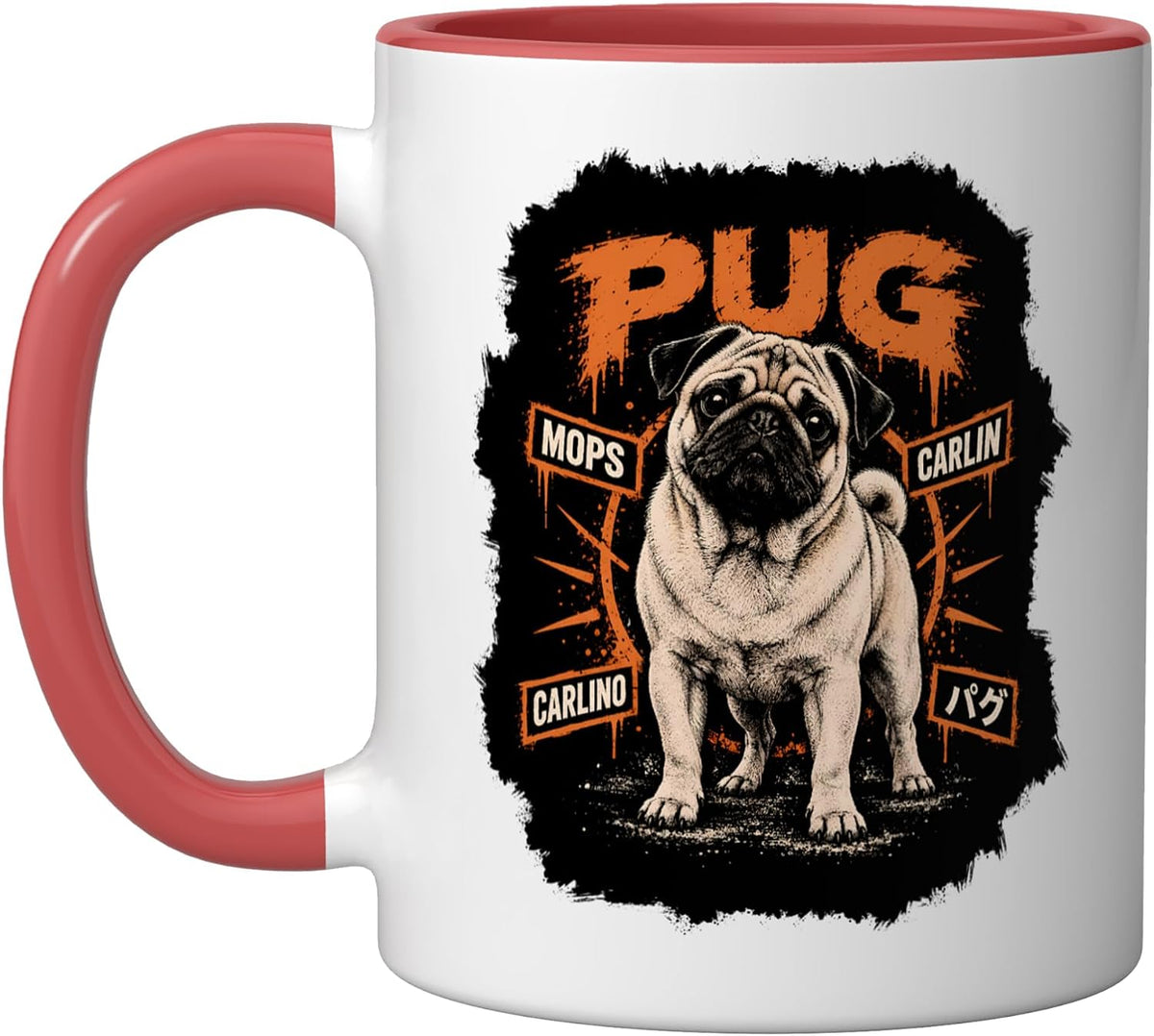 Pug Streetwear Multilingual Dog Owner Design Ceramic Mug