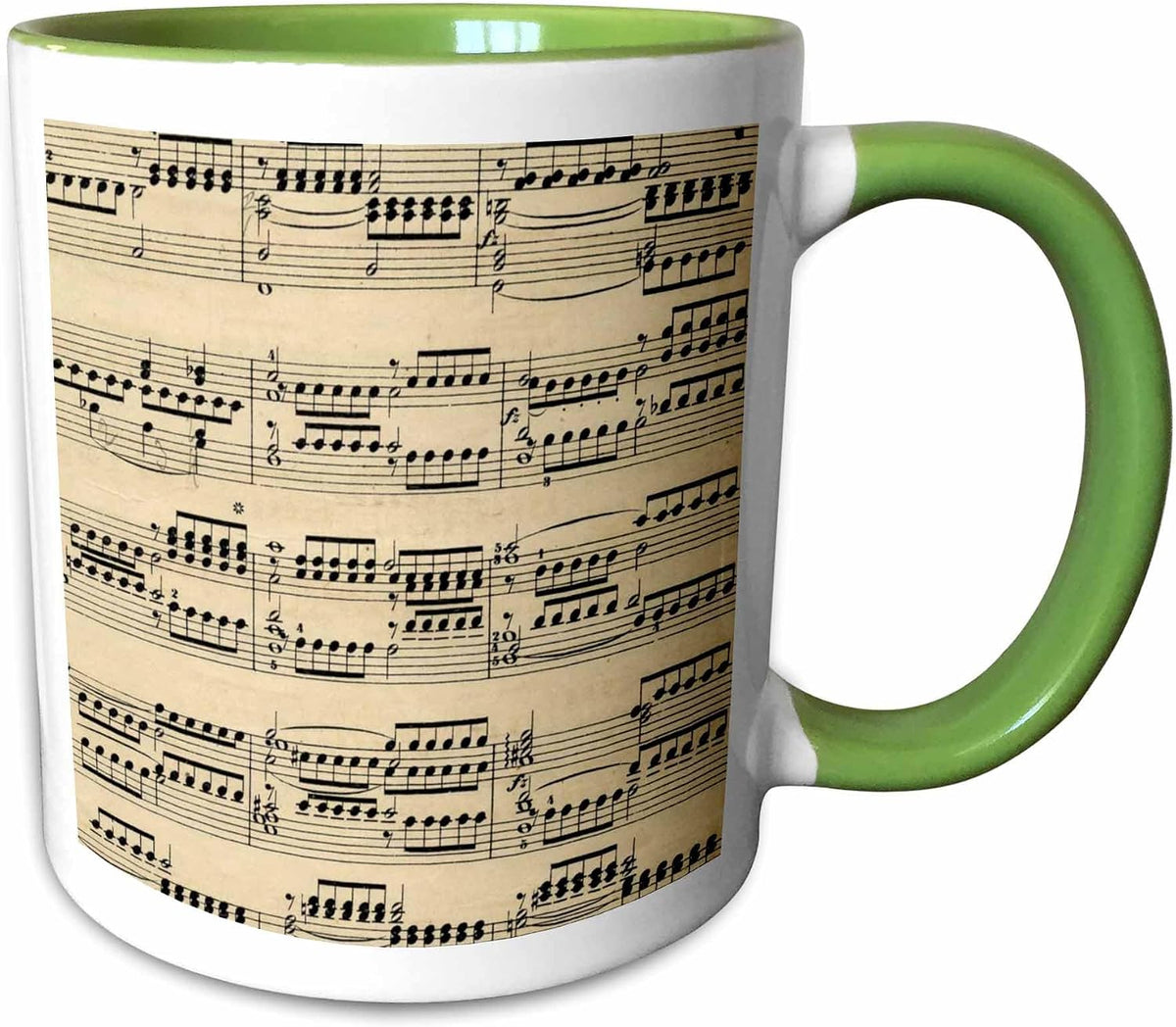 Grunge Musical Notes Vintage Sheet Music Ceramic Mug