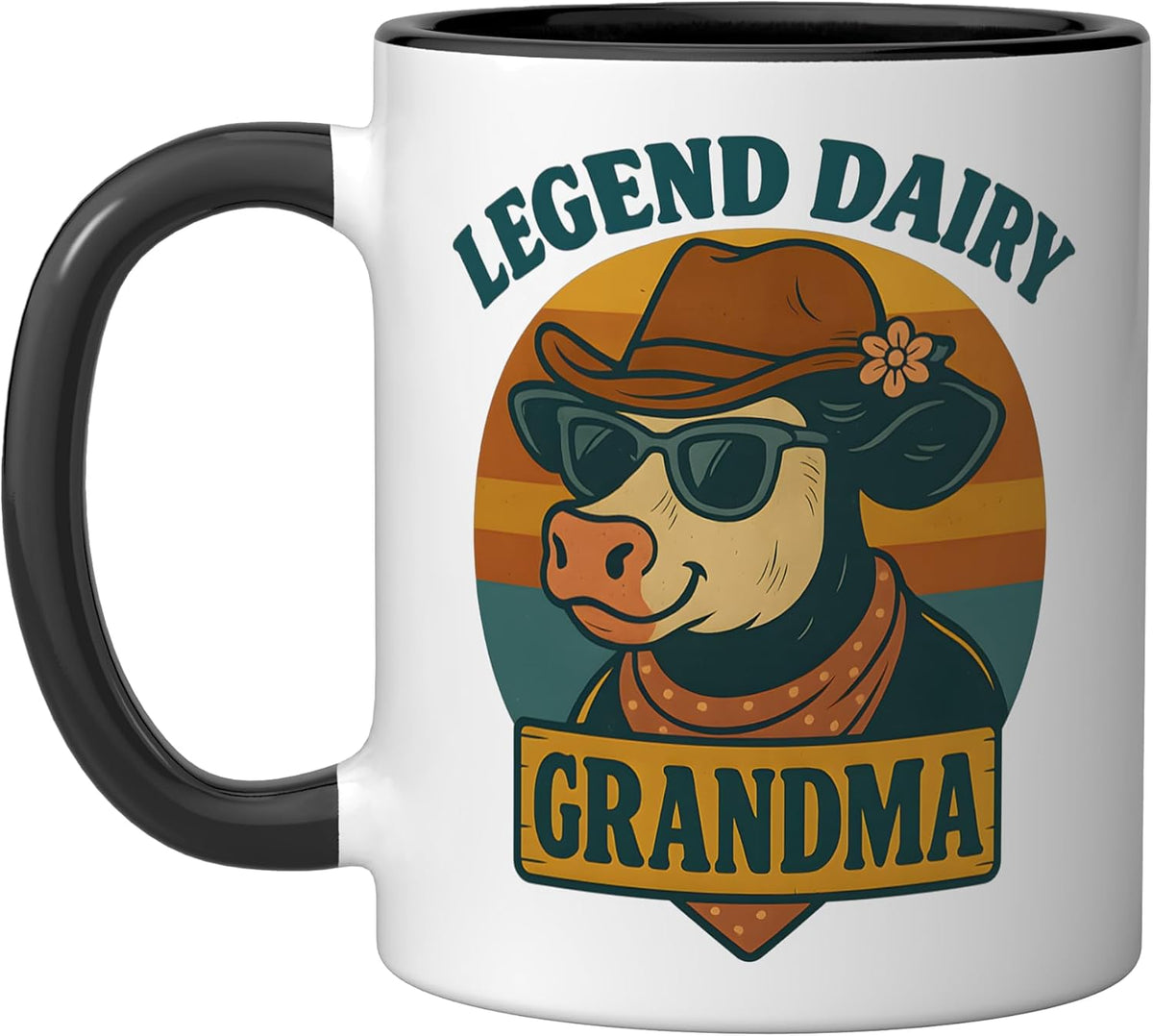 Legend Dairy Grandma Funny Cattle Farmer Grandmother Cow Ceramic Mug