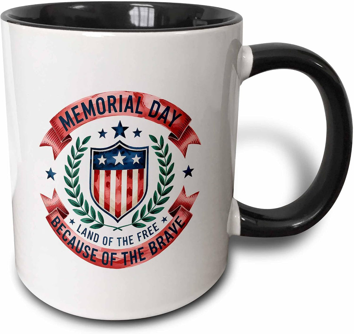 Memorial Day Land Of The Free Because Of The Brave Ceramic Mug