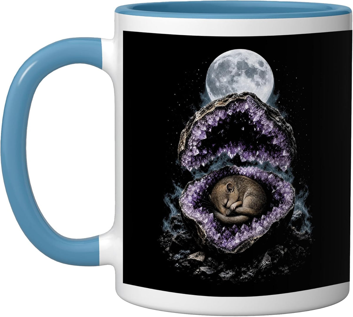 Geode Crystal Geology Mouse Rock Collecting Ceramic Mug