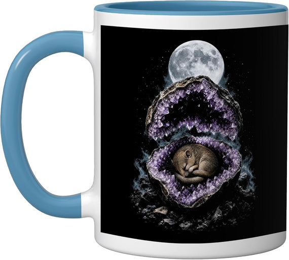 Geode Crystal Geology Mouse Rock Collecting Ceramic Mug