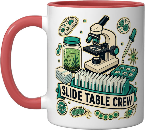 Slide Table Crew Pond Water Microscopy Ceramic Mug