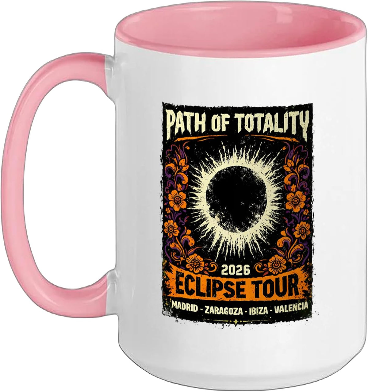 Path Of Totality 2026 Eclipse Tour Spain Art Ceramic Mug