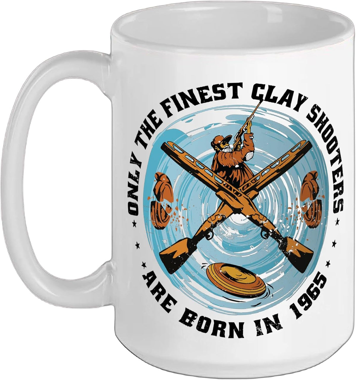 Clay Shooters Vintage 1965 Birthday Clay-Pigeons Shooting Ceramic Mug